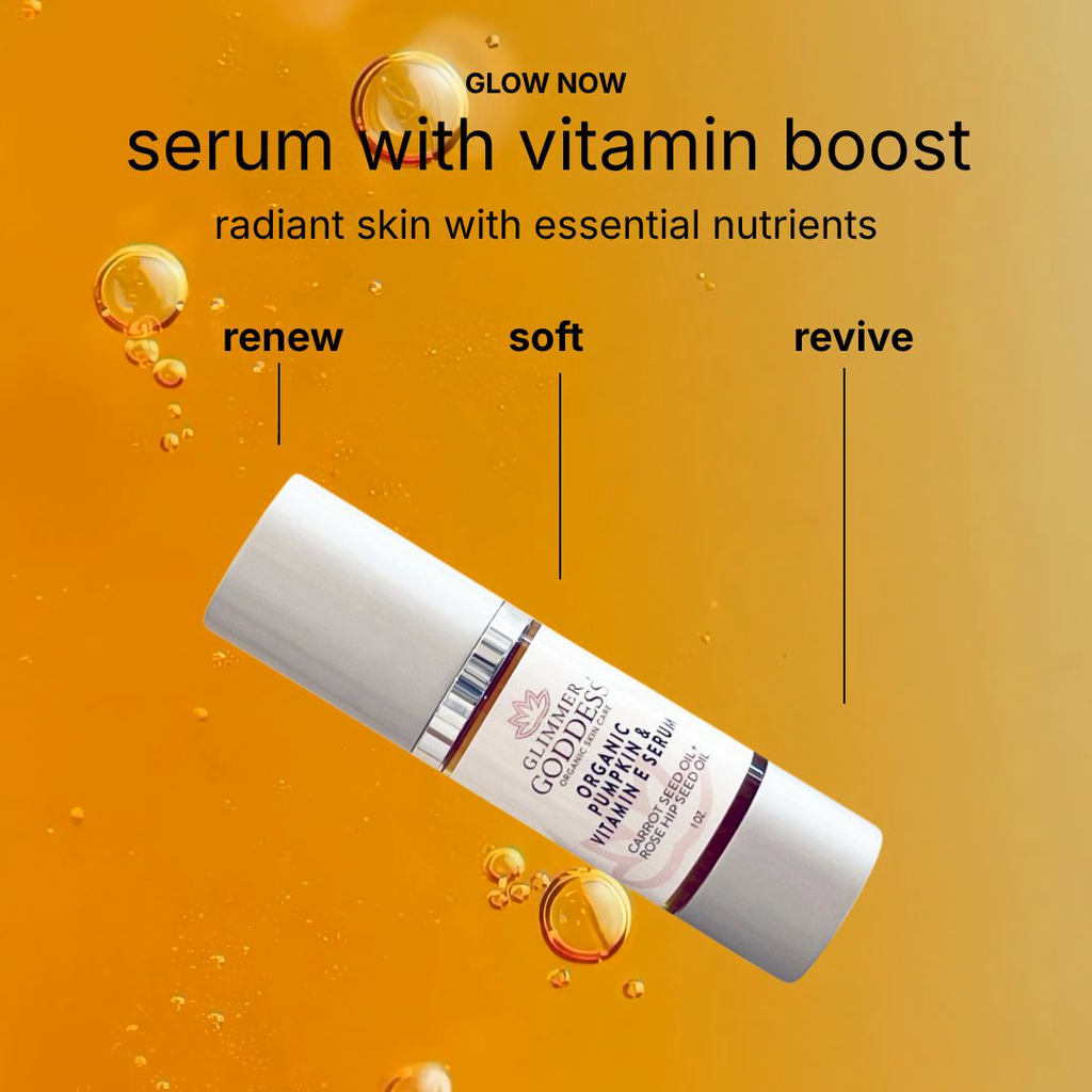 Organic Pumpkin Enzyme Serum – Vitamin E Glow Serum for Exfoliation, Collagen & Instant Radiance