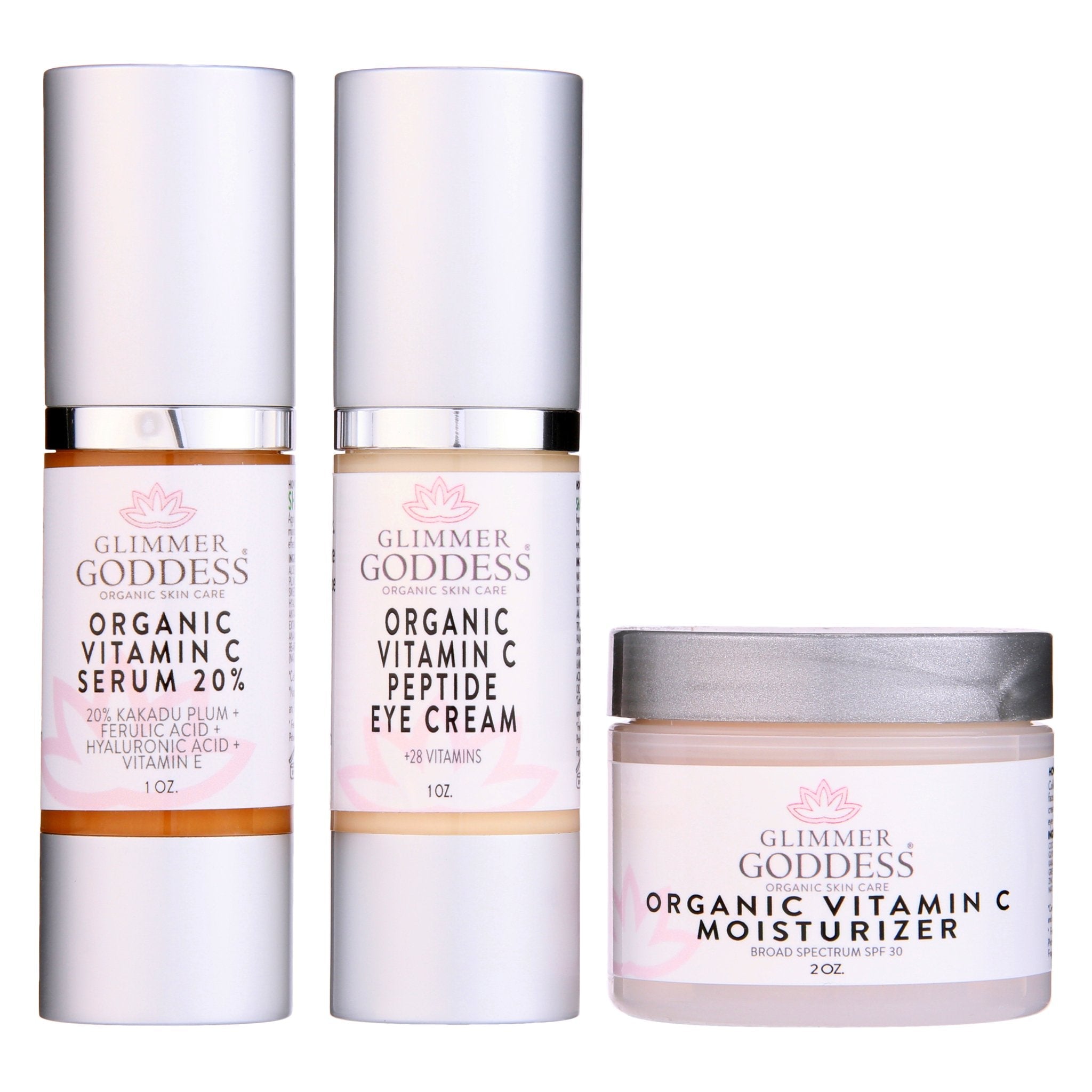 Vitamin C 3 Step Anti-Aging Kit – Serum, Cleanser & Cream for Wrinkles & Dark Spots