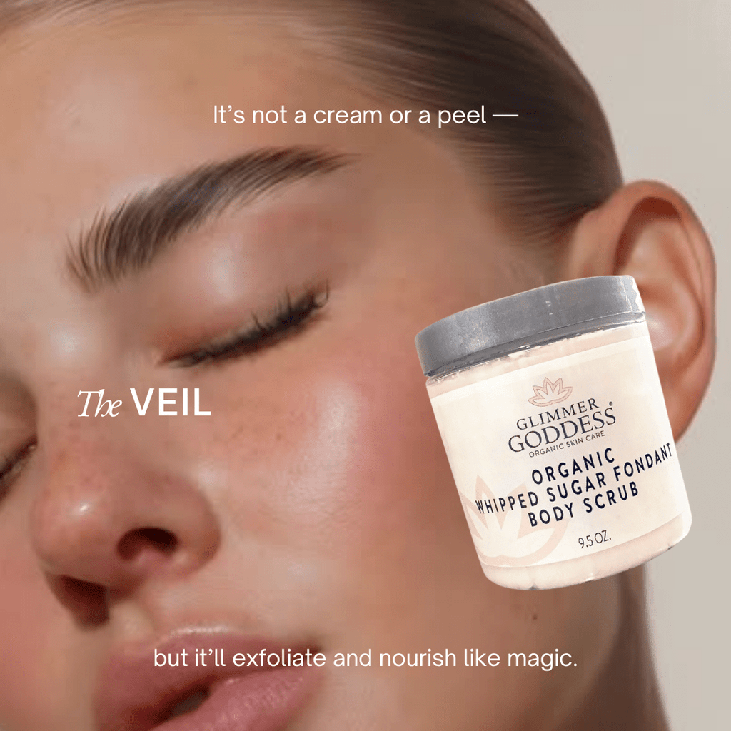 Organic Whipped Sugar Body Scrub 10 oz – Crepey Skin Treatment & Exfoliator